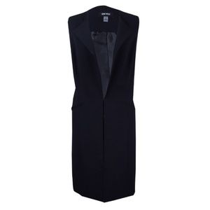 Nine West Black Long Vest